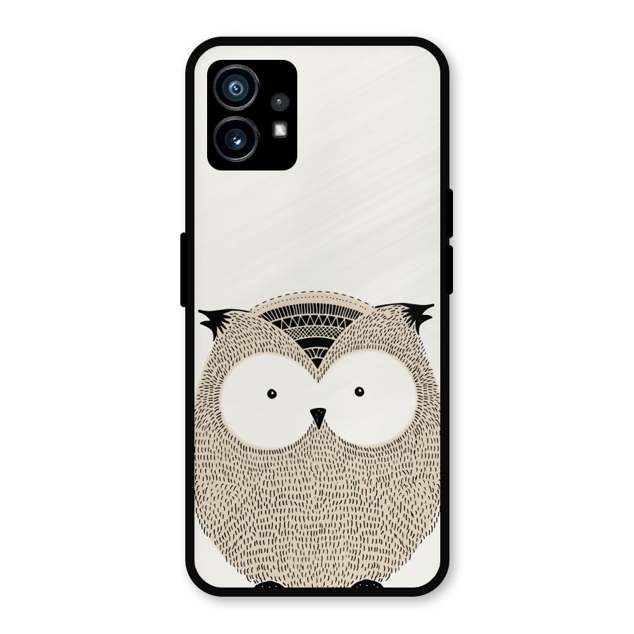 Cute Owl Metal Back Case for Nothing Phone 1