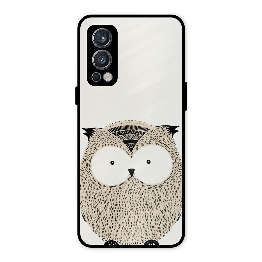 Cute Owl Metal Back Case for OnePlus Nord 2 5G
