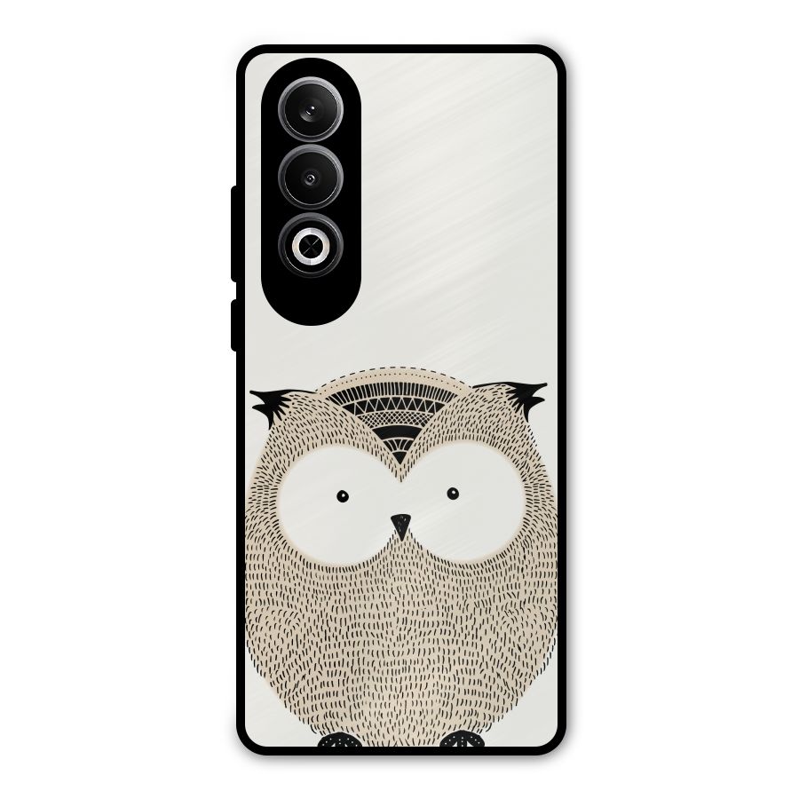 Cute Owl Metal Back Case for OnePlus Nord CE4