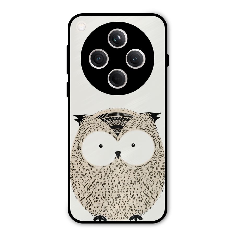 Cute Owl Metal Back Case for Oppo Find X8