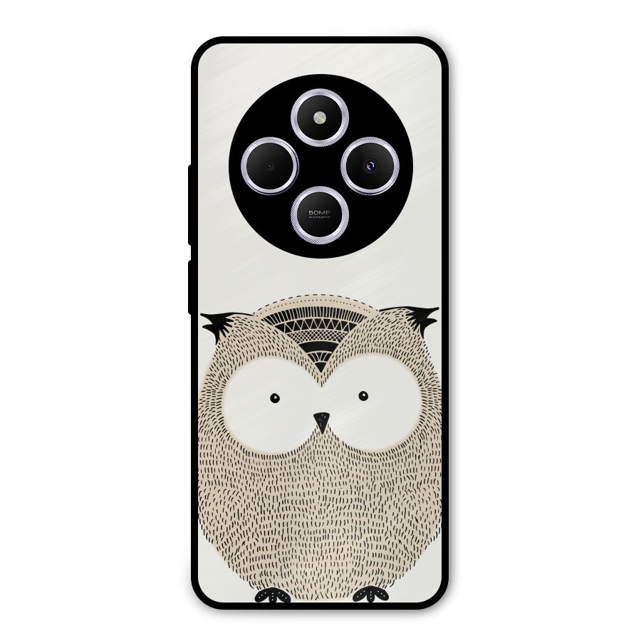 Cute Owl Metal Back Case for Poco C75 5G