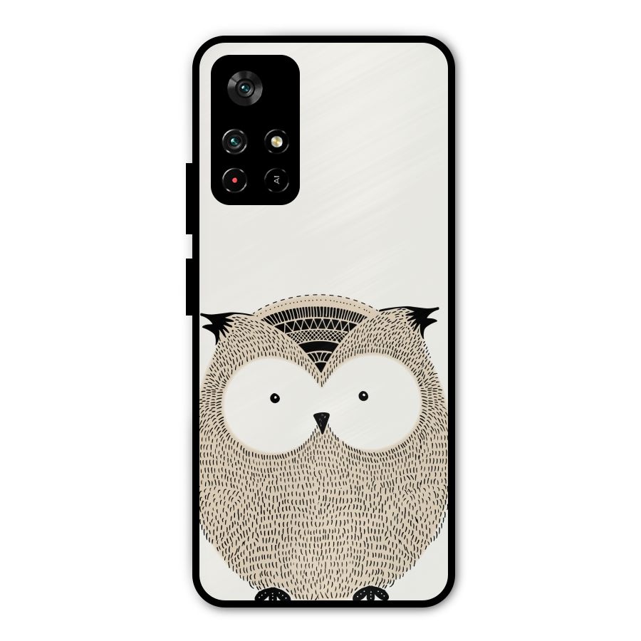 Cute Owl Metal Back Case for Poco M4 Pro 5G