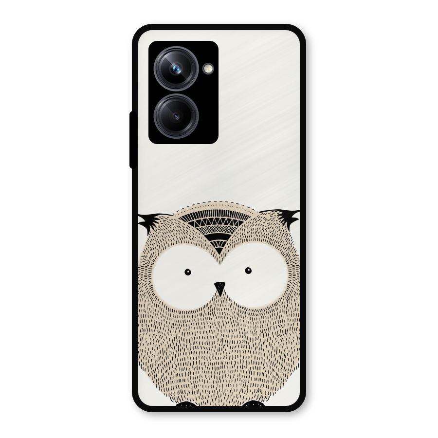 Cute Owl Metal Back Case for Realme 10 Pro