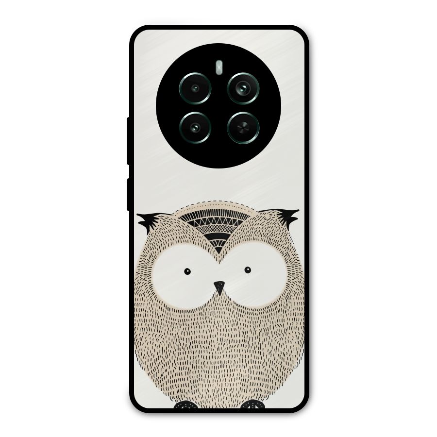 Cute Owl Metal Back Case for Realme 12 Pro Plus