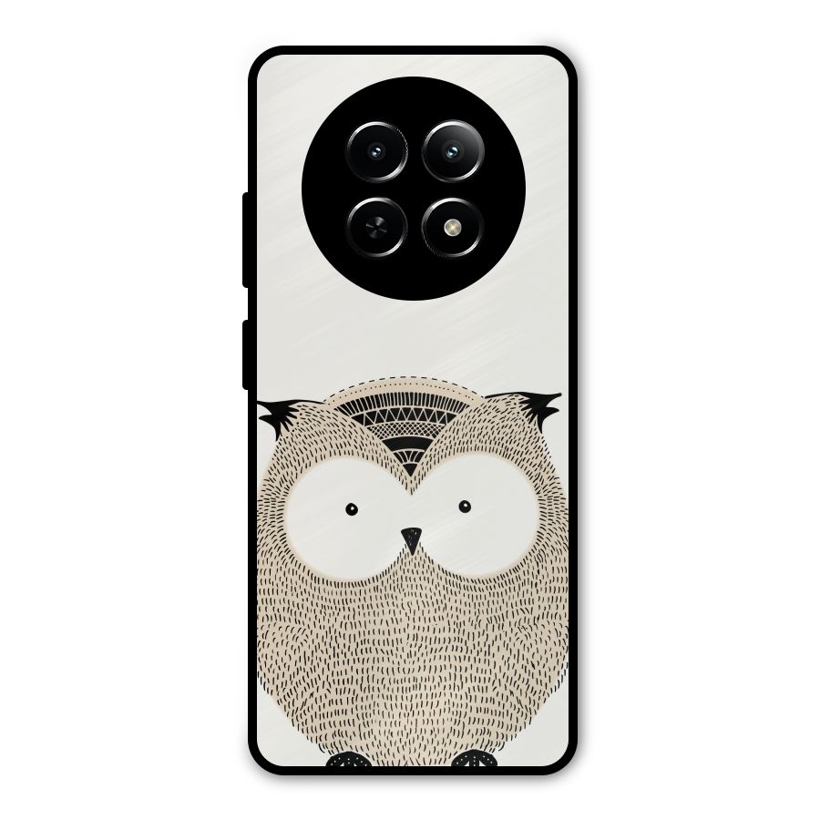 Cute Owl Metal Back Case for Realme 12x 5G