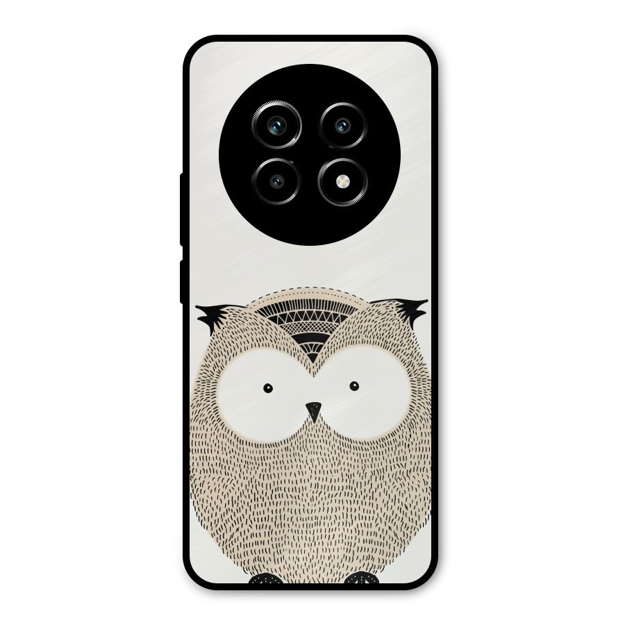 Cute Owl Metal Back Case for Realme 13 Pro