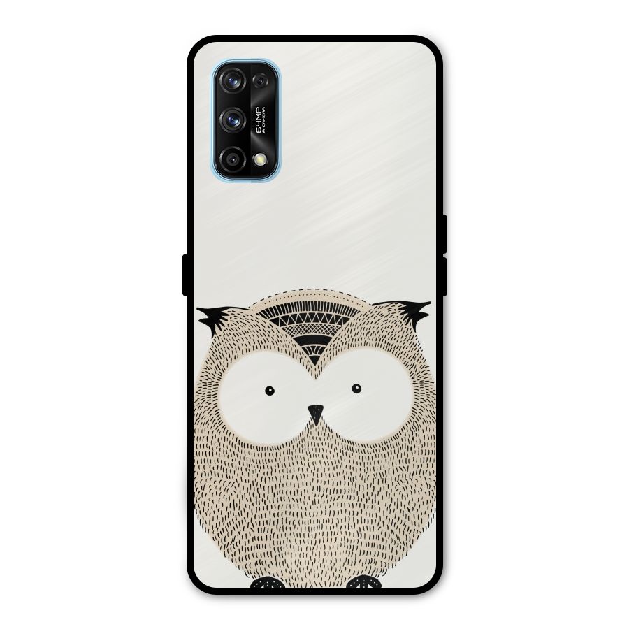 Cute Owl Metal Back Case for Realme 7 Pro