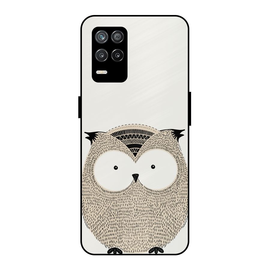Cute Owl Metal Back Case for Realme 8 5G