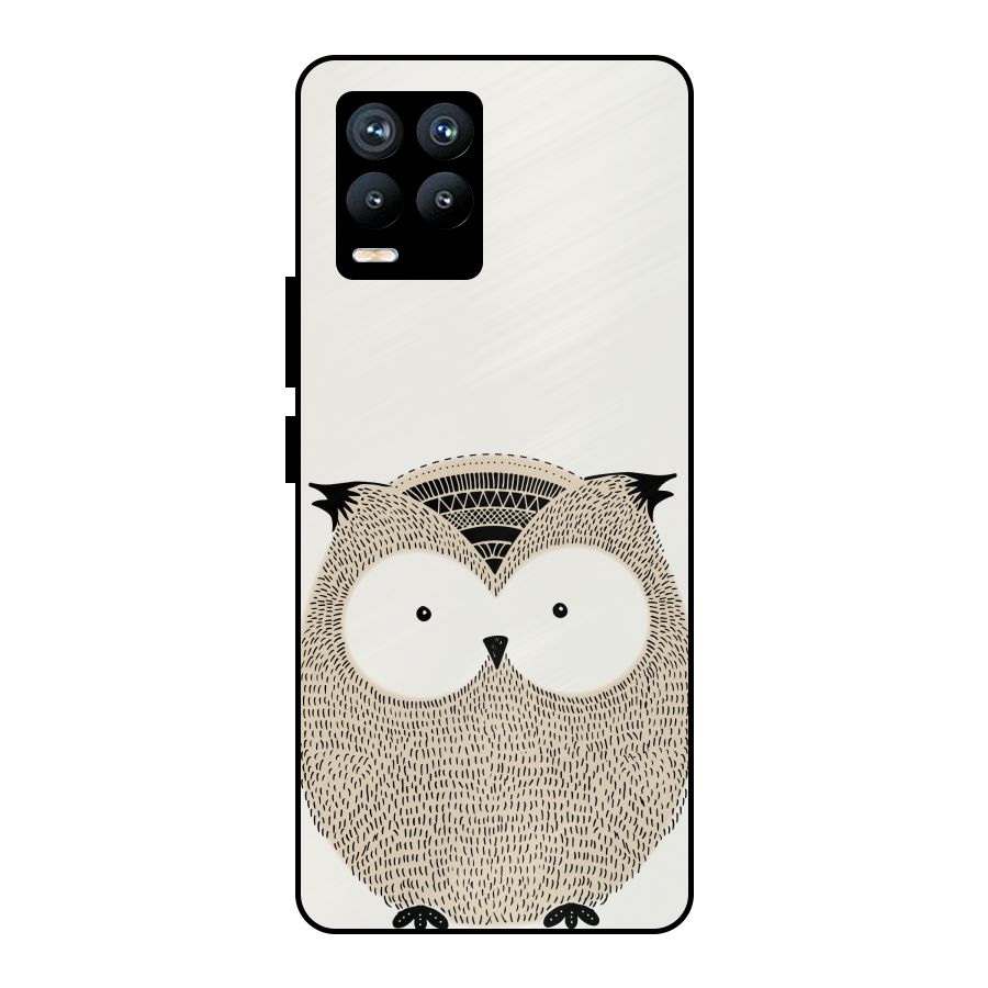Cute Owl Metal Back Case for Realme 8 Pro