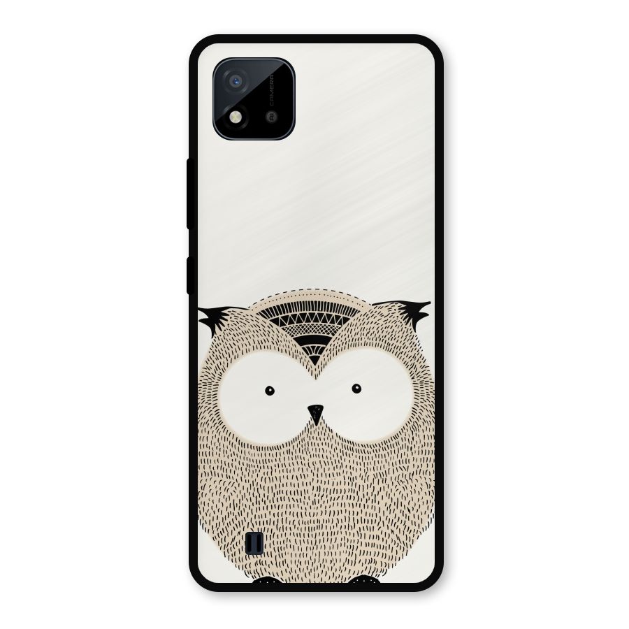 Cute Owl Metal Back Case for Realme C11 2021