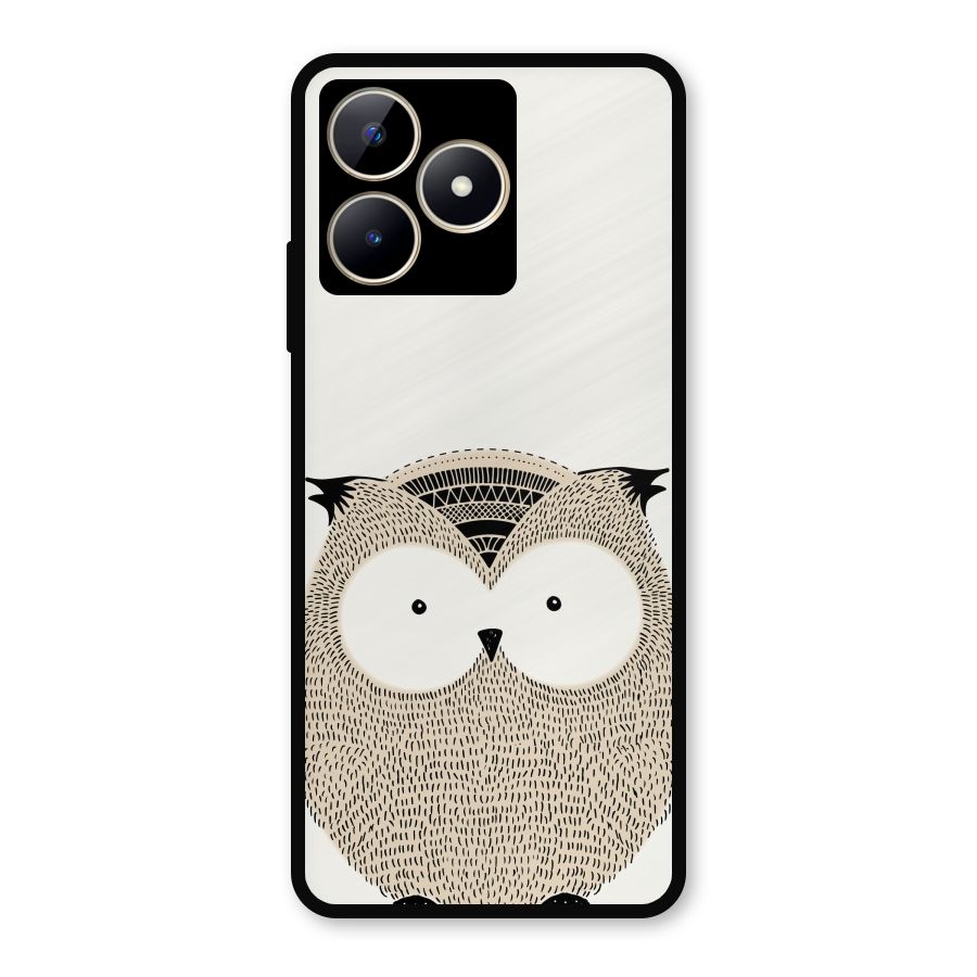 Cute Owl Metal Back Case for Realme C53