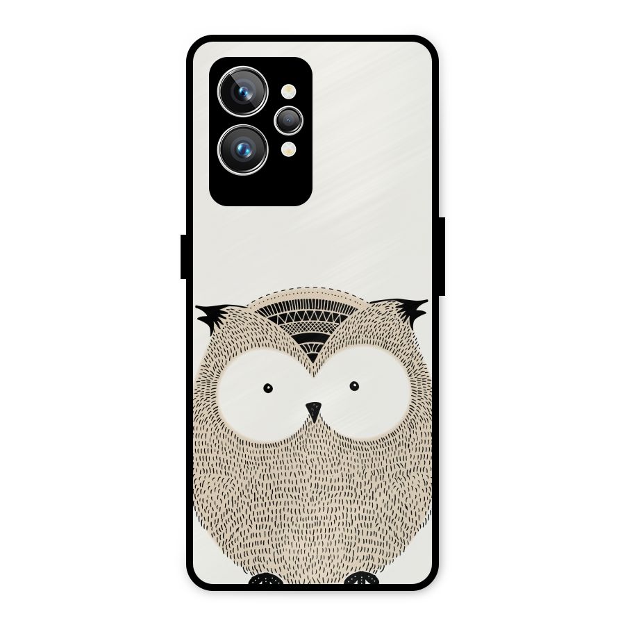 Cute Owl Metal Back Case for Realme GT2 Pro