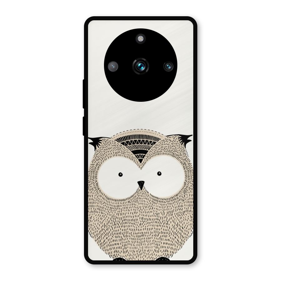 Cute Owl Metal Back Case for Realme Narzo 60 Pro