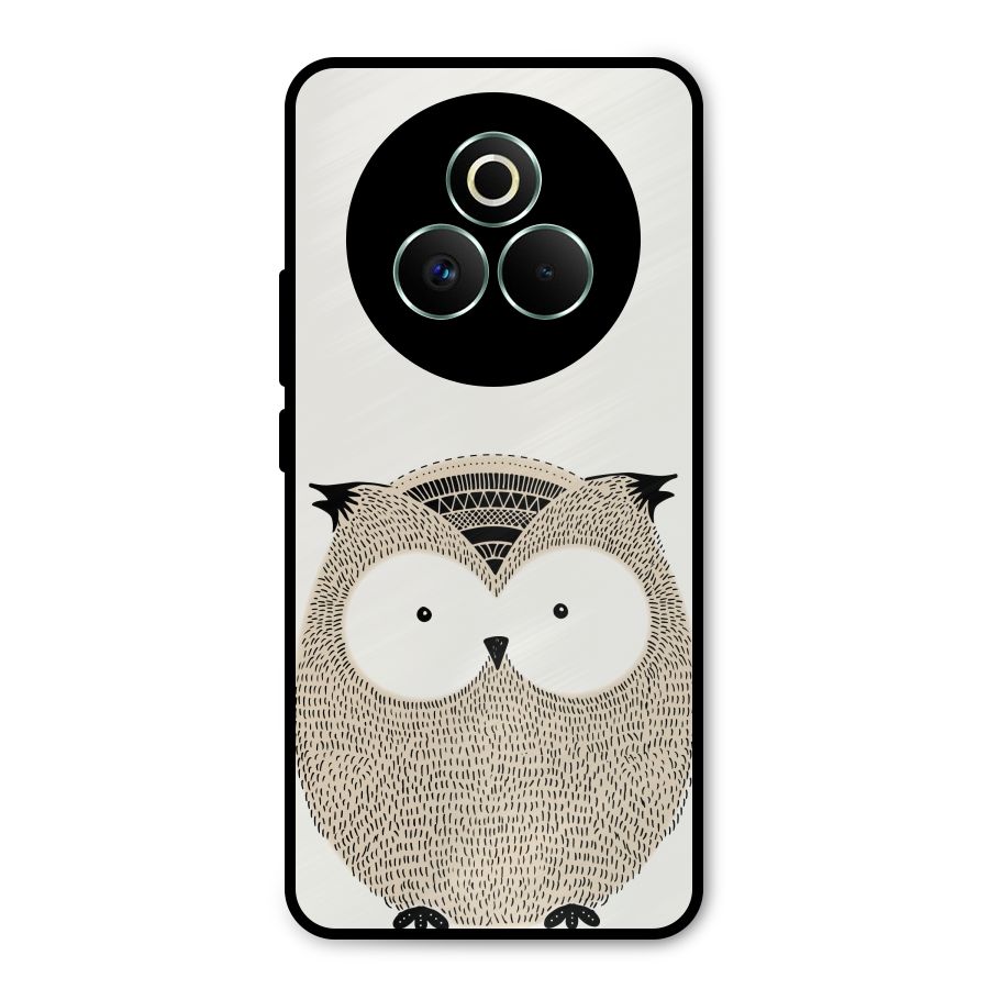 Cute Owl Metal Back Case for Realme P3 Pro