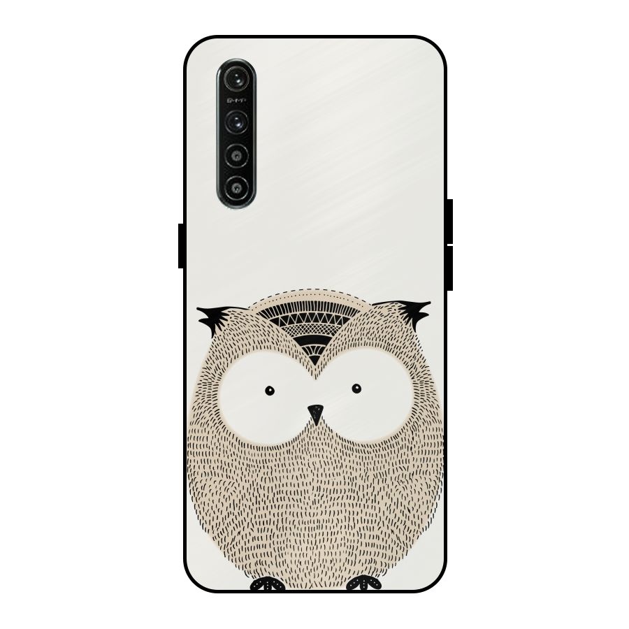 Cute Owl Metal Back Case for Realme XT