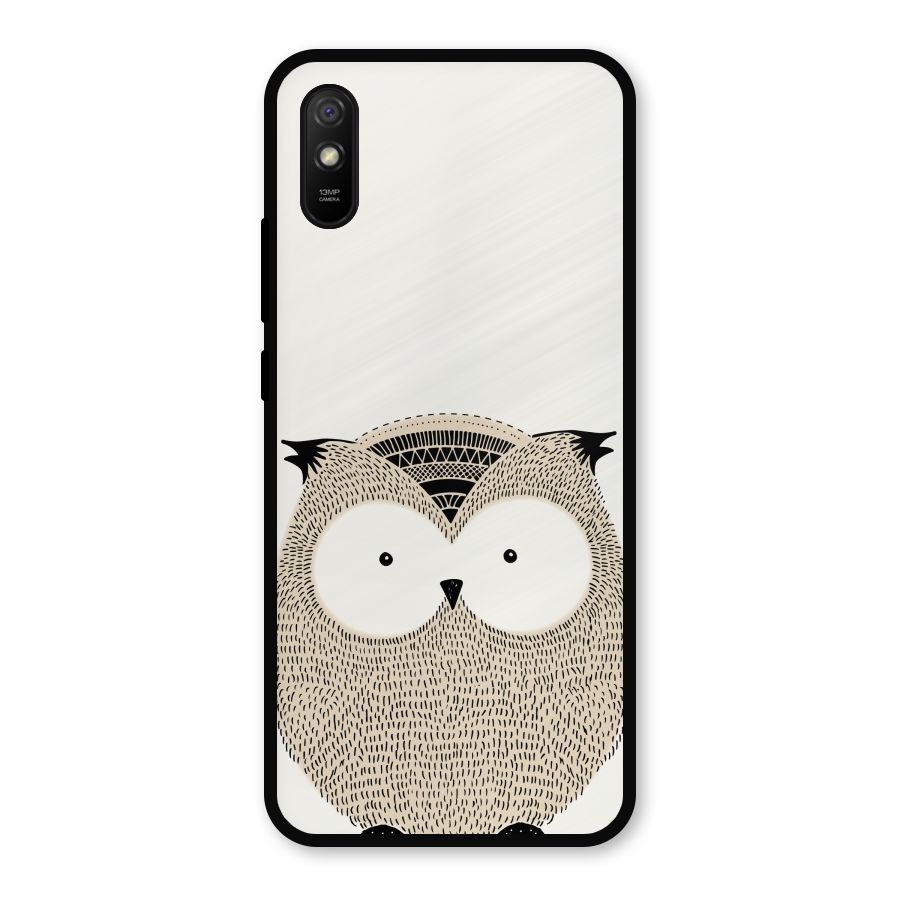 Cute Owl Metal Back Case for Redmi 9i