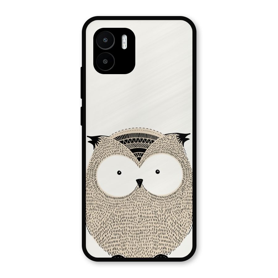 Cute Owl Metal Back Case for Redmi A2