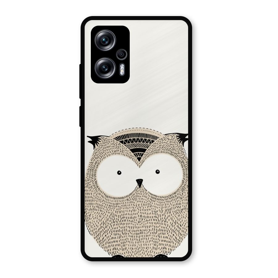 Cute Owl Metal Back Case for Redmi K50i