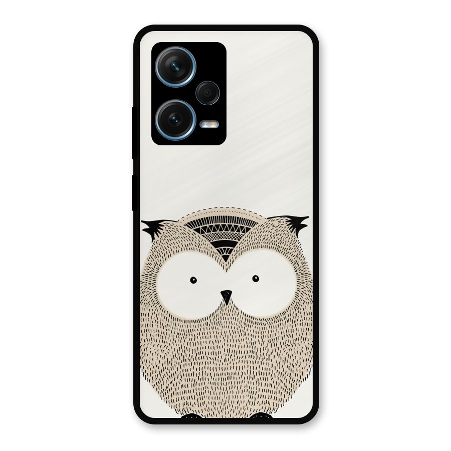 Cute Owl Metal Back Case for Redmi Note 12 Pro Plus 5G