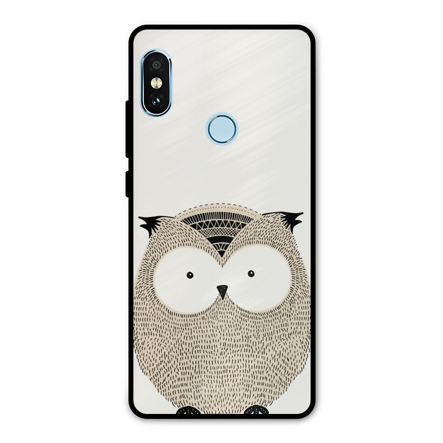 Cute Owl Metal Back Case for Redmi Note 5 Pro