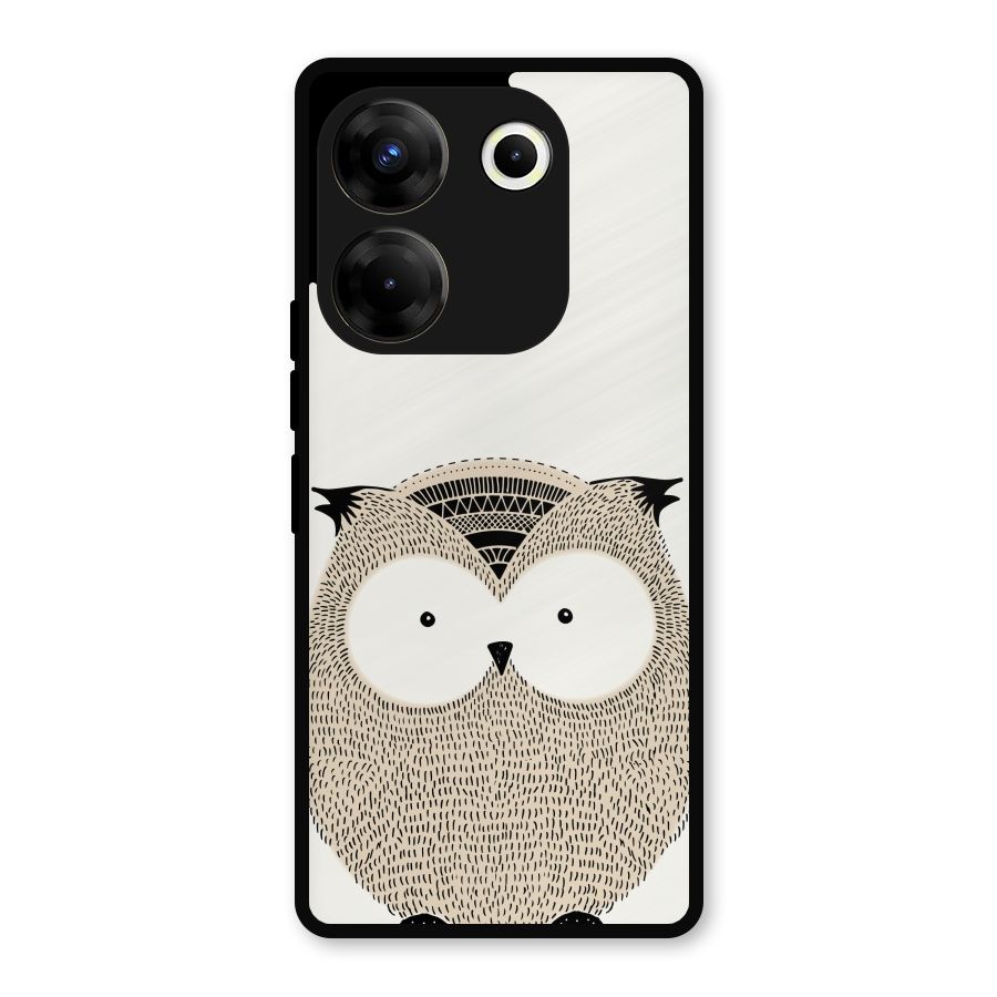 Cute Owl Metal Back Case for Tecno Camon 20