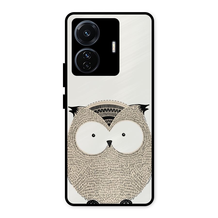Cute Owl Metal Back Case for Vivo T1 Pro
