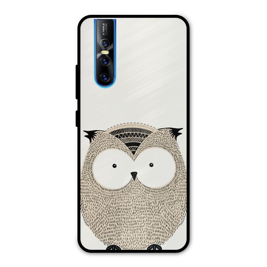 Cute Owl Metal Back Case for Vivo V15 Pro