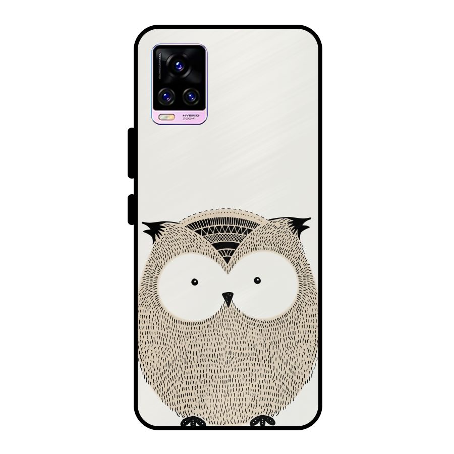 Cute Owl Metal Back Case for Vivo V20 Pro