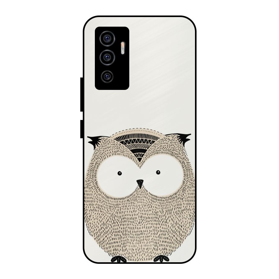 Cute Owl Metal Back Case for Vivo V23e