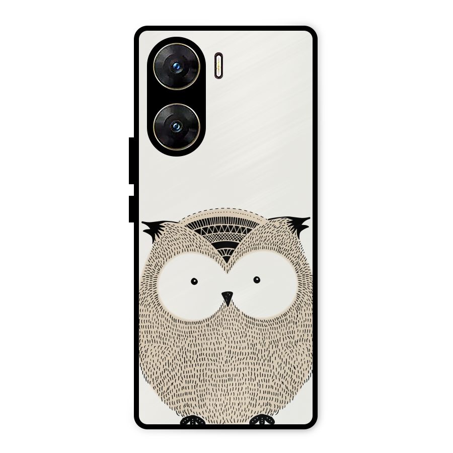 Cute Owl Metal Back Case for Vivo V29e