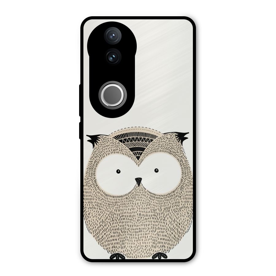 Cute Owl Metal Back Case for Vivo V50e