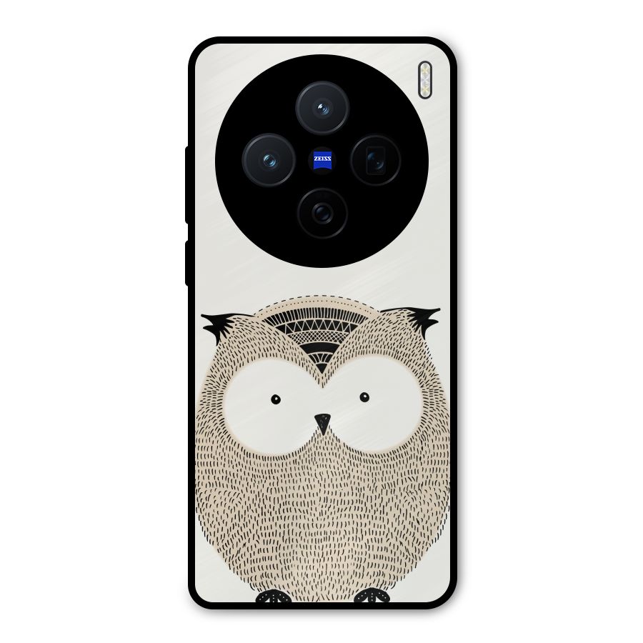 Cute Owl Metal Back Case for Vivo X200