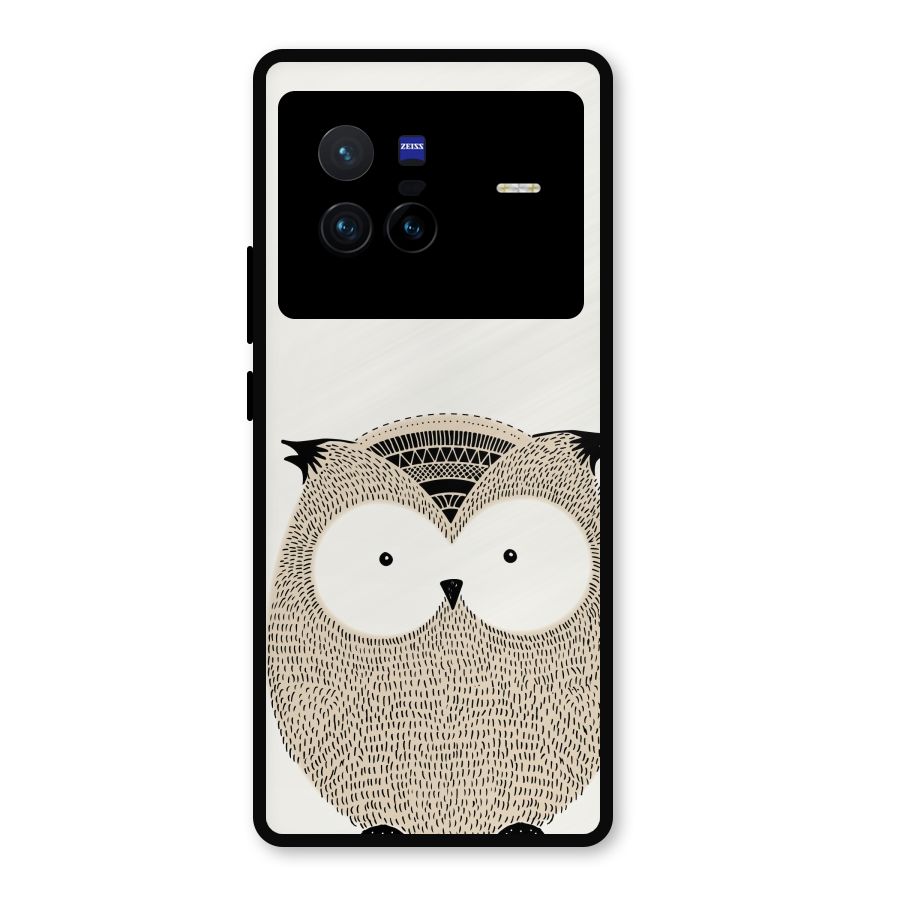 Cute Owl Metal Back Case for Vivo X80