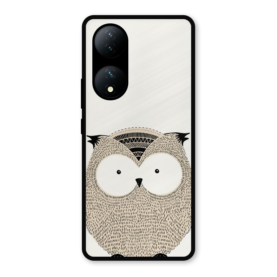 Cute Owl Metal Back Case for Vivo Y100a