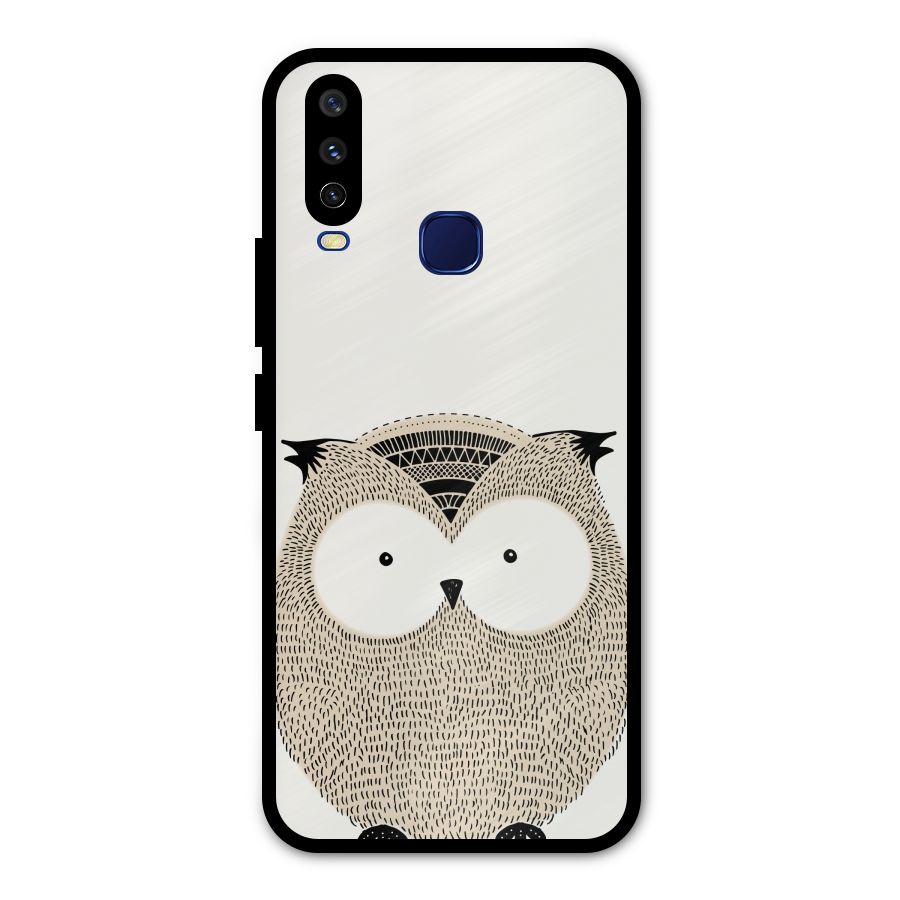 Cute Owl Metal Back Case for Vivo Y15