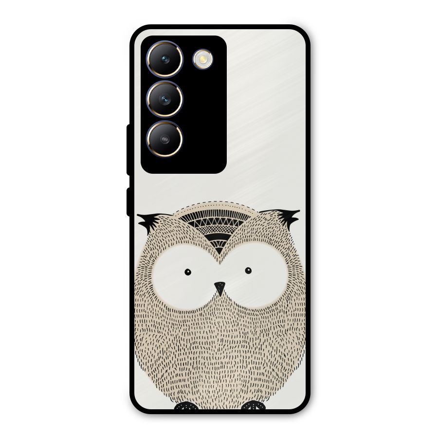 Cute Owl Metal Back Case for Vivo Y200e