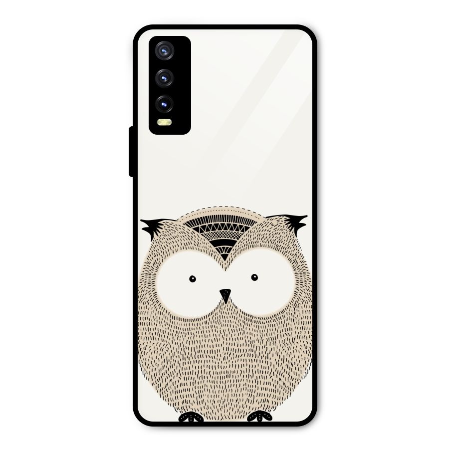 Cute Owl Metal Back Case for Vivo Y20t