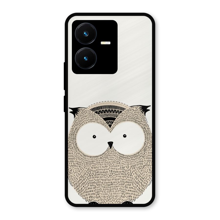 Cute Owl Metal Back Case for Vivo Y22