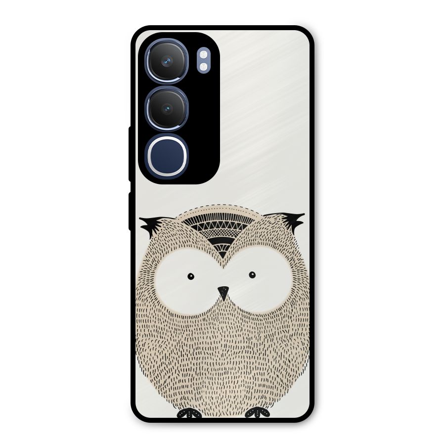Cute Owl Metal Back Case for Vivo Y29