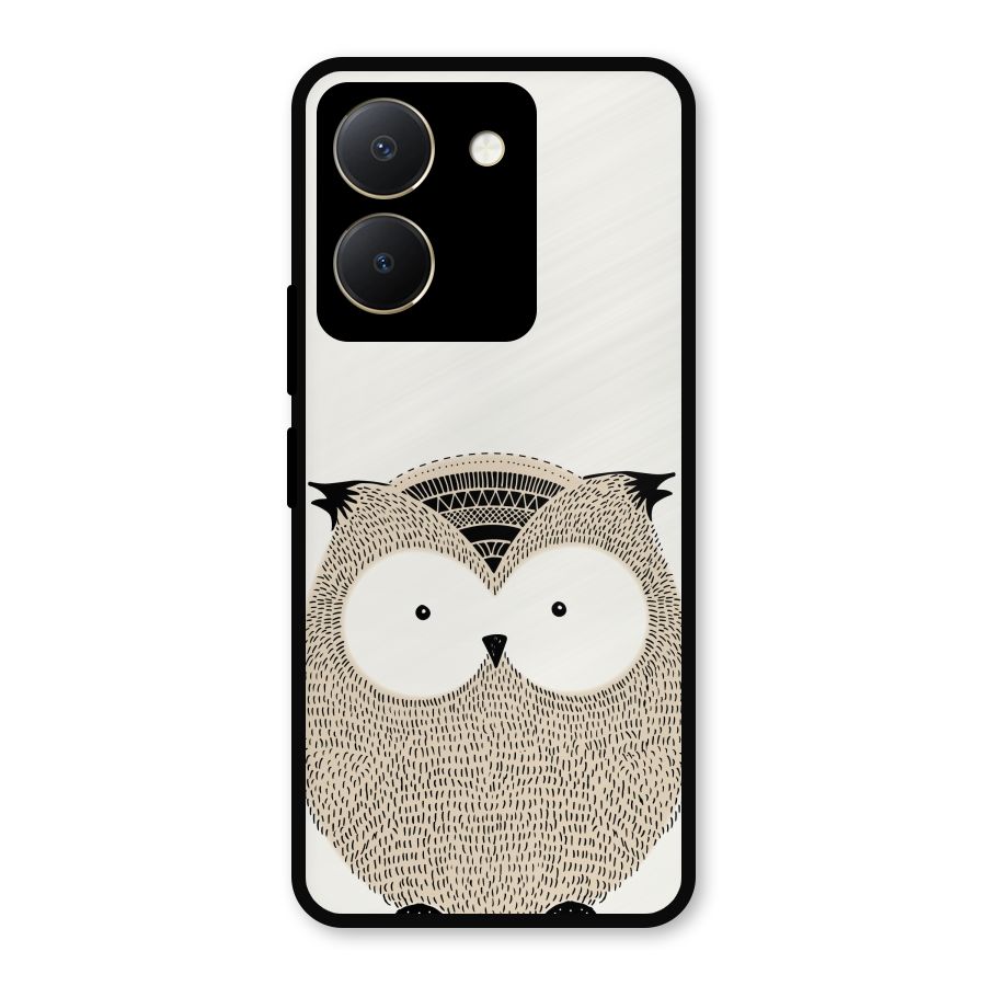 Cute Owl Metal Back Case for Vivo Y36