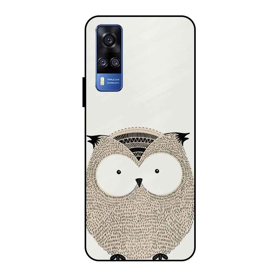 Cute Owl Metal Back Case for Vivo Y51