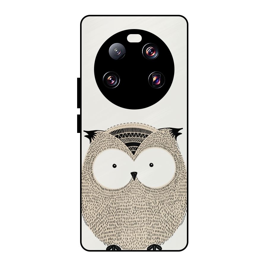 Cute Owl Metal Back Case for Xiaomi 13 Ultra