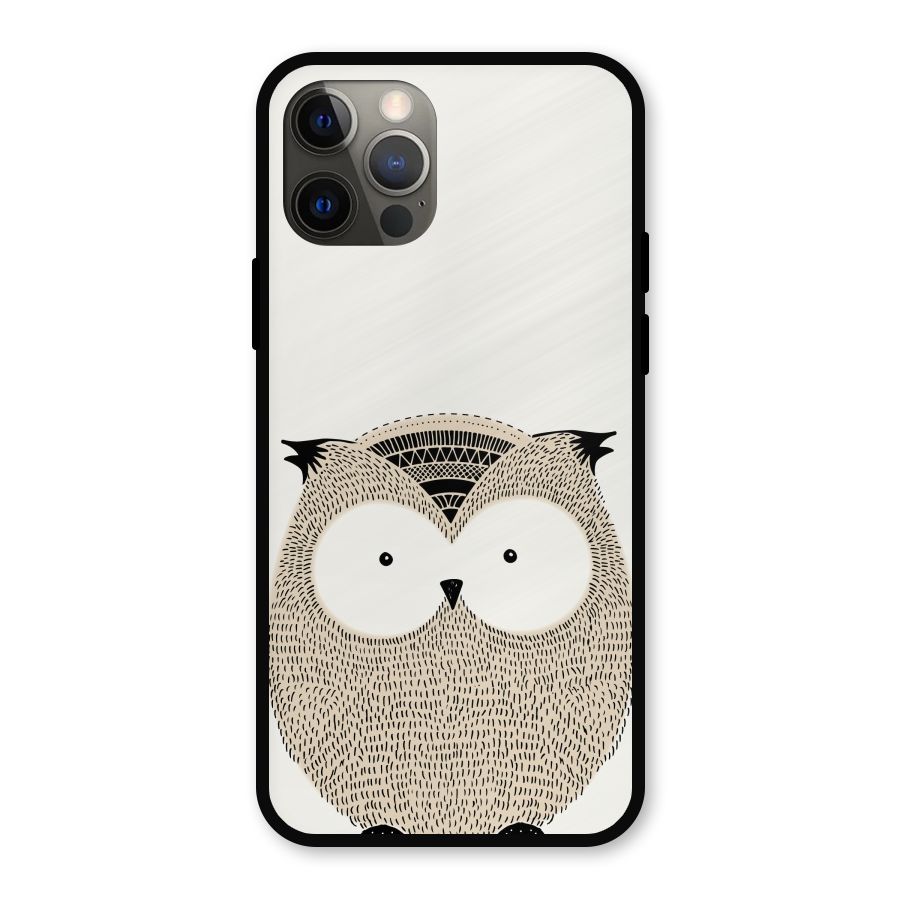 Cute Owl Metal Back Case for iPhone 12 Pro