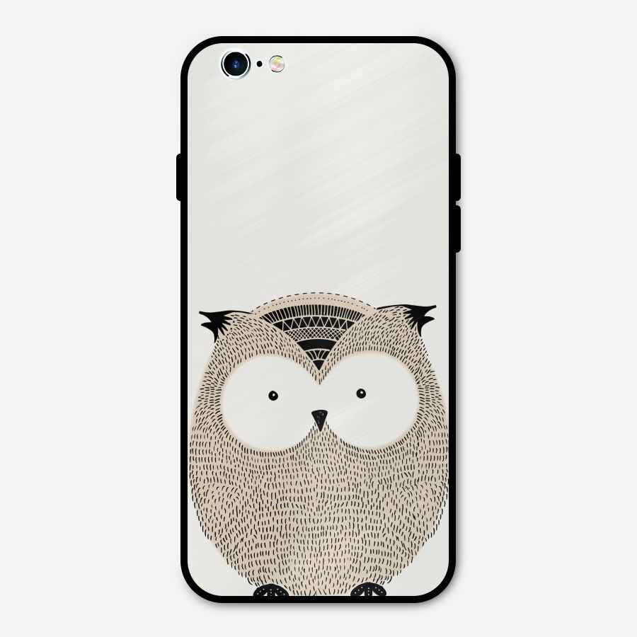 Cute Owl Metal Back Case for iPhone 6 6s