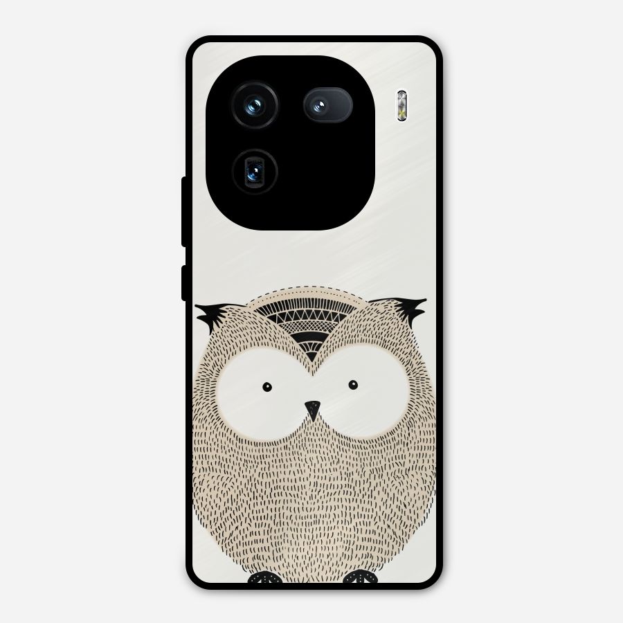 Cute Owl Metal Back Case for iQOO 12