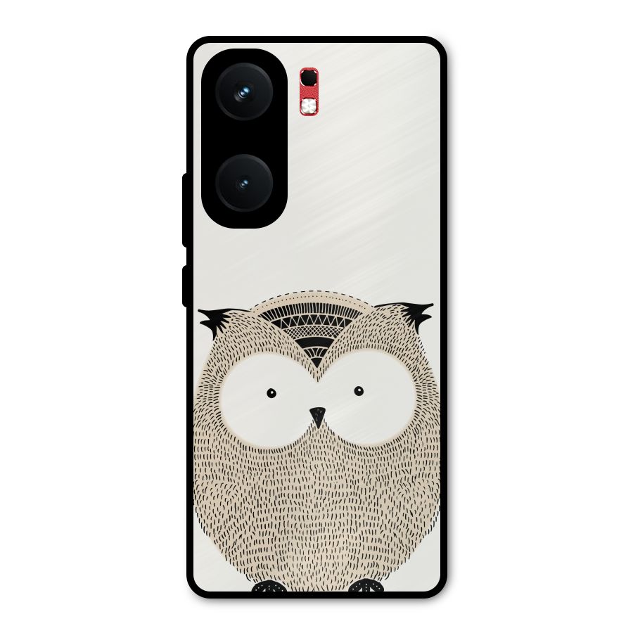 Cute Owl Metal Back Case for iQOO Neo 9 Pro