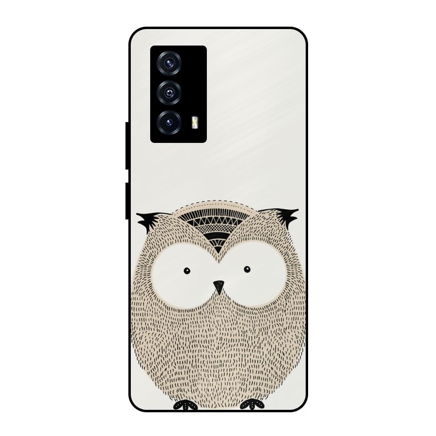 Cute Owl Metal Back Case for iQOO Z5