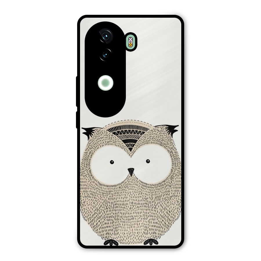Cute Owl Metal Back Case for iQOO Z9s