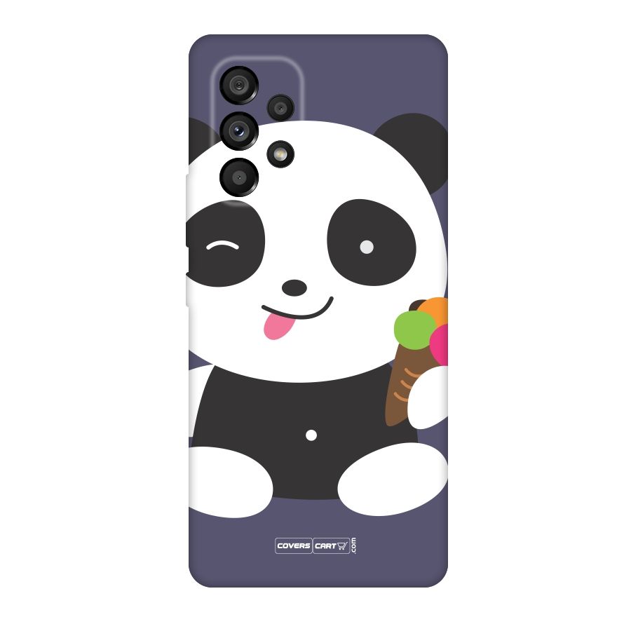 Cute Panda Blue Original Polycarbonate Back Case for Galaxy A53 5G