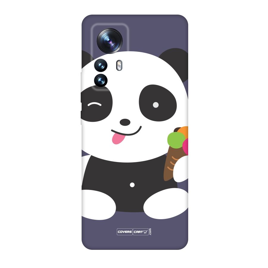 Cute Panda Blue Original Polycarbonate Back Case for Xiaomi 12 Pro